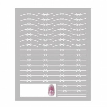 TSUMEKIRA(ツメキラ) ネイルシール es リボンフレンチライン ホワイト ES-RBN-004【送料無料】 メール..