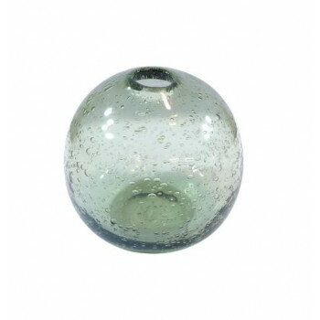 手吹きバブルガラスフラワーベース ボールL オリーブ IN055220【送料無料】