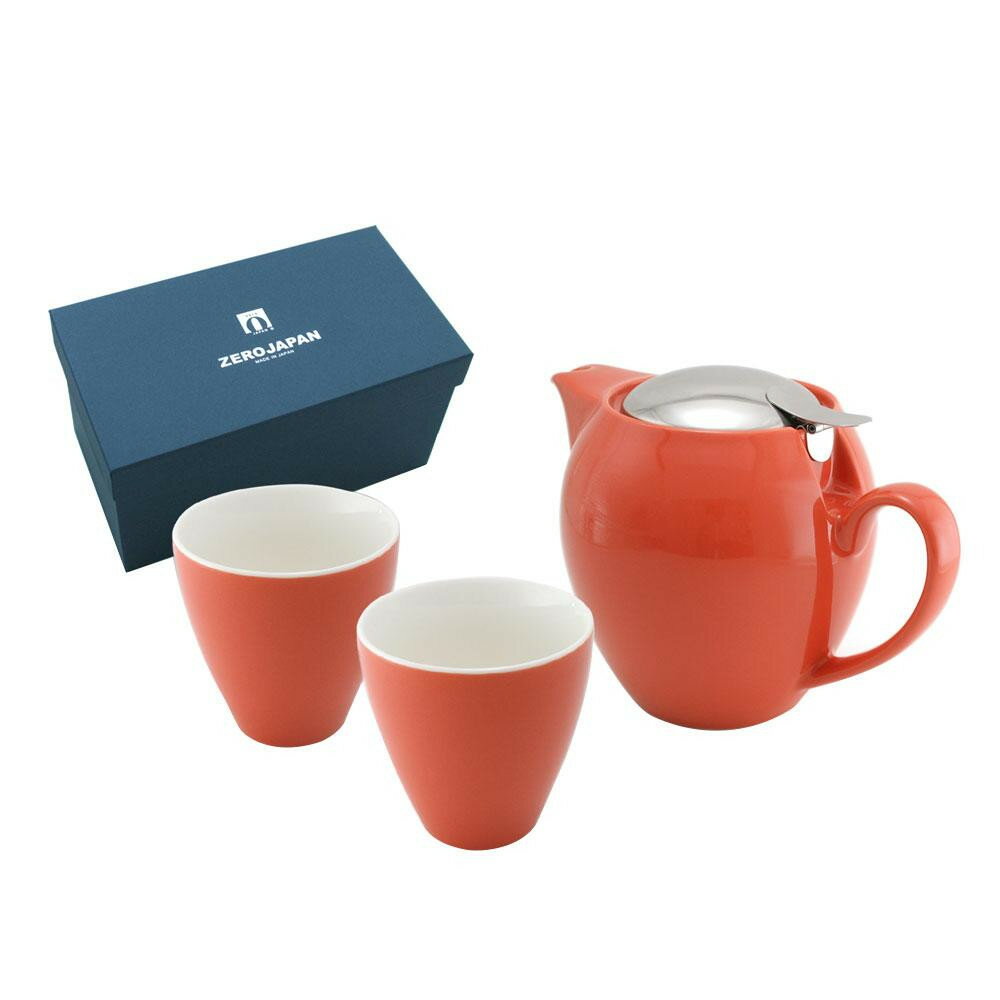ZERO JAPAN ユニバーサルティーポット4人用+ティーカップトール×2 ZG-004 CA・キャロット【送料無料】