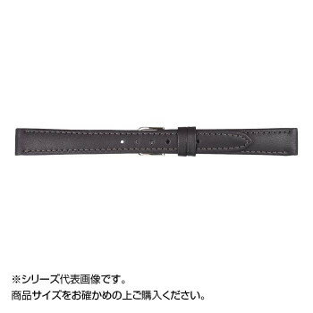 MIMOSA(ミモザ) 時計バンド EMカーフ 14mm ブラック (美錠:銀) CEM-A14【送料無料】 メール便対応商品
