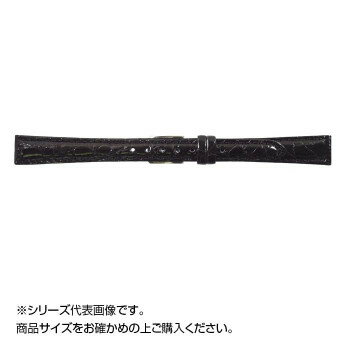 MIMOSA(ミモザ) 時計バンド DM腹ワニ 14mm ブラック (美錠:銀) WDM-A14【送料無料】 メール便対応商品
