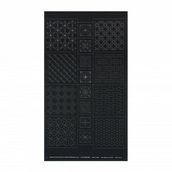 オリムパス 刺し子紬 第2弾 伝統柄 反物 墨色 C2009【送料無料】