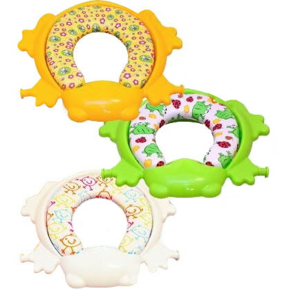 リトルプリンセス かえるのふかふかステップ式トイレトレーナー 幼児用ステップ付補助便座　グリーン【送料無料】
