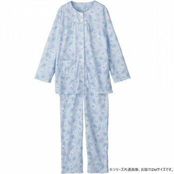 ケアファッション ワンタッチテープ+腰開きパジャマ(婦人) サックス M 9809201【送料無料】