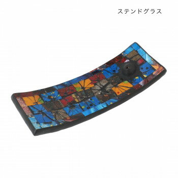 モザイクインセンスホルダー レクタングル ステンドグラス 10223841121【送料無料】 モザイクインセンスホルダー レクタングル ステンドグラス 10223841121【送料無料】