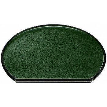 福井クラフト　尺2新半月両面盆緑天黒クリアータタキ/朱天黒 50410890【送料無料】