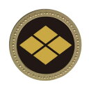 ホクシン交易 家紋メタルマーカー 割菱 (武田信玄)ゴールド KAM-GD-006【送料無料】 メール便対応商品