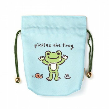 かえるのピクルス　巾着ポーチ　クレヨンタッチ　CKKP022-1【送料無料】 メール便対応商品