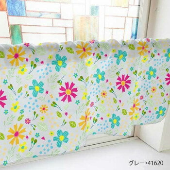 カフェカーテン 種 800×450mm　グレー・41620【送料無料】