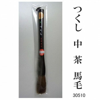 30510 つくし 中 茶 馬毛 条幅用 サバキ【送料無料】 メール便対応商品