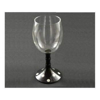 有田浪漫ワイングラス　水玉　黒・INT-101-2-2【送料無料】