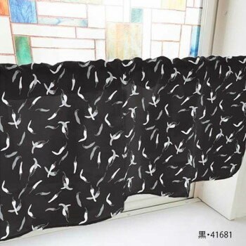 カフェカーテン 唐辛子 1000×450mm　黒・41681【送料無料】