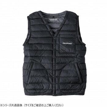 イーブンリバー ファイバーダウンベスト ブラック(05) サイズ:4L R125【送料無料】