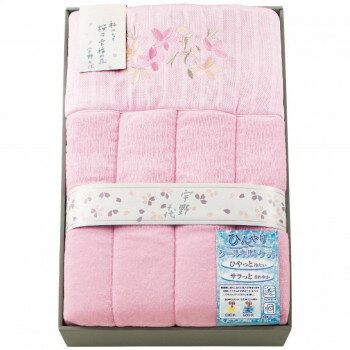 宇野千代 ひんやりキルトケット UCCQ-600　ピンク・6117-042【送料無料】