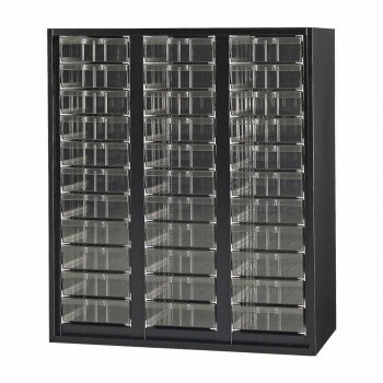 豊國工業 壁面収納庫深型トレーユニット3列11段(A4深) ブラック HOS-TABX-B CN-10色(ブラック)【送料無..