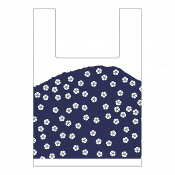 和風柄Uバッグ　群青　小 100枚 XZL74132【送料無料】