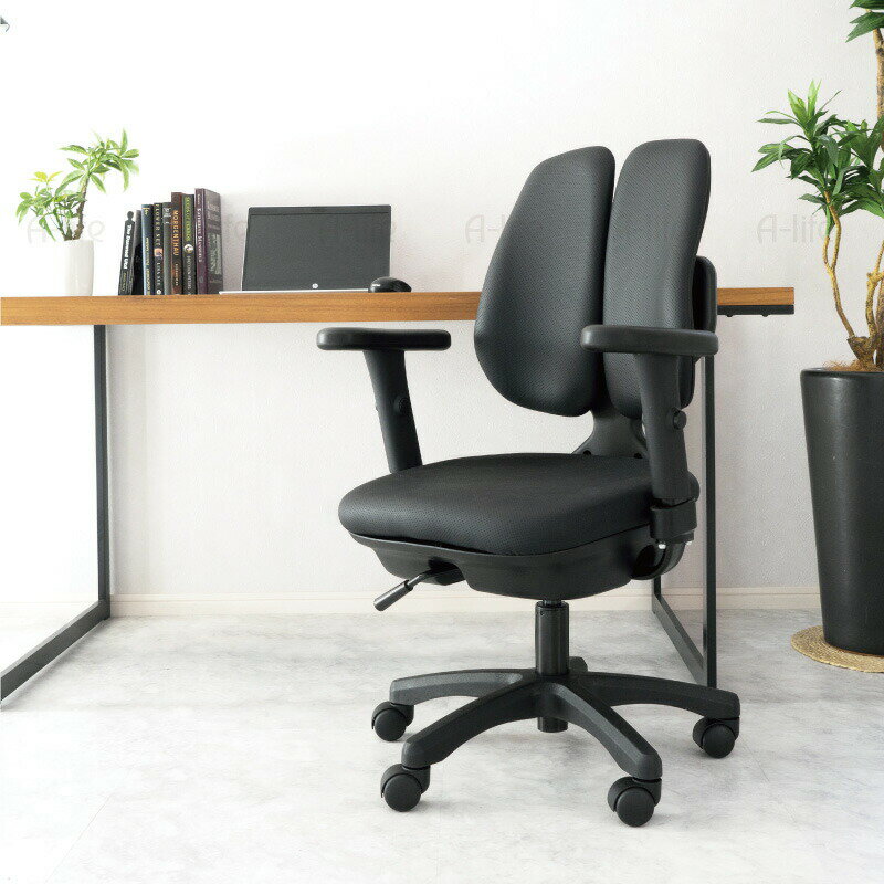 DUOREST (デュオレスト) デスクチェア 肘掛け付き 7000war 日本製 ブラック レッド キャスター コンパクト チェア デスクチェアー 椅子 デスクワーク テレワーク ダイニングチェア パソコンチェア ゲーミングチェア おしゃれ 疲れにくい 北欧 lifeup ライフアップ 送料無料