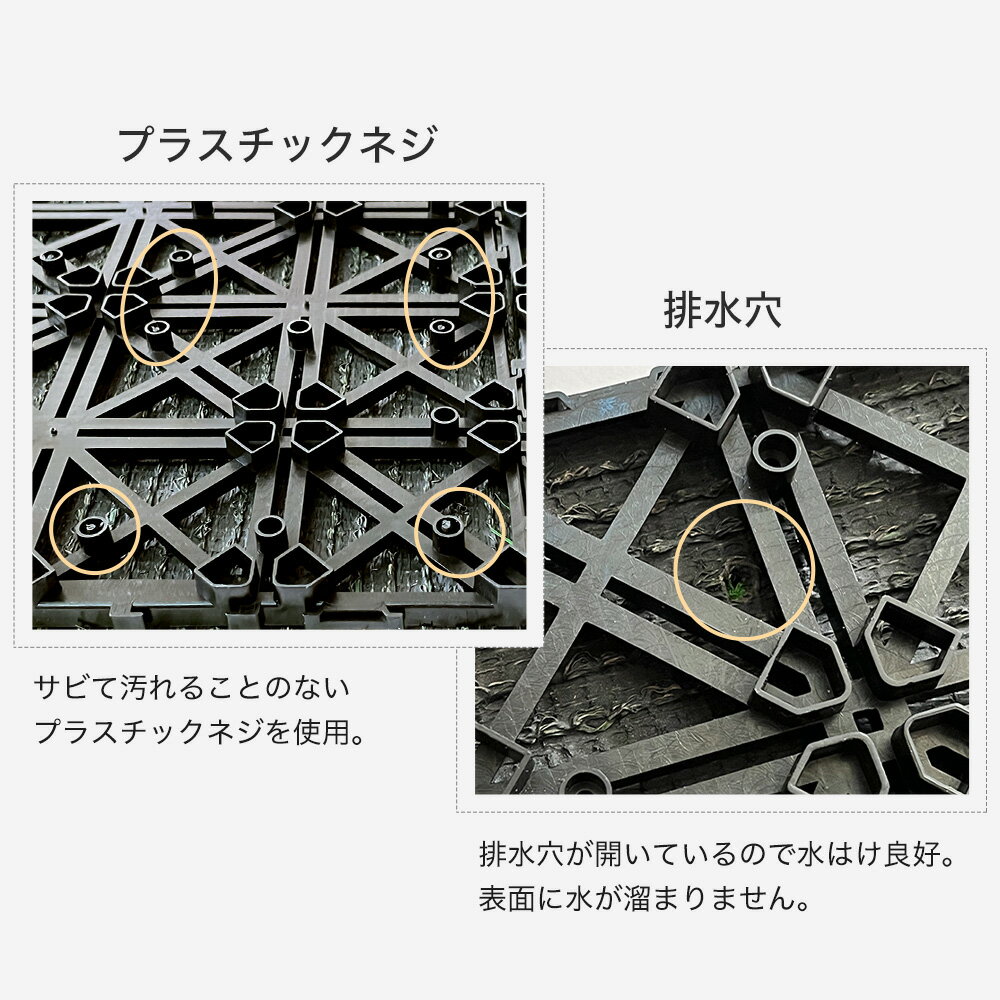 リアル人工芝ジョイントタイル10枚入り30cmtimes;30cmFIFA認定工場の人工芝を使用ベランダバルコニーDIYプロテック