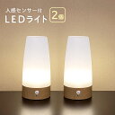 【 SALE／10%OFF 】30日9:59まで 【お得な2個セット】 人感センサー 付き LED ライト 近づくと 自動点灯 電池式 屋内 センサーライト テ