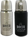  ROCCO Stainless Bottle SV 300 K04-8084 （シルバー）300ml 保温 保冷 広い口径 コップ ワンプッシュ 二重構造 エコ アウトドア オシャレ