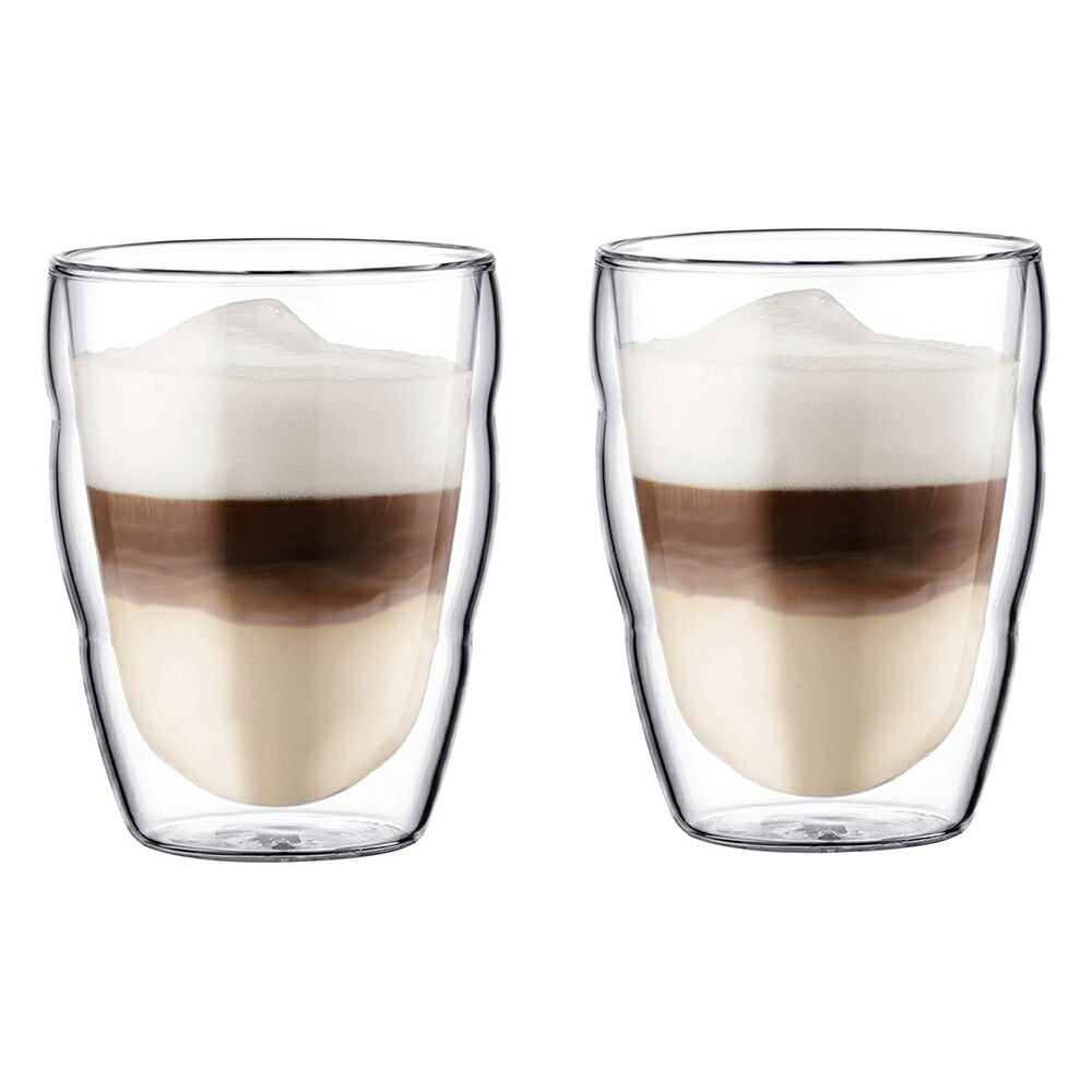 【BODUM】 ボダム PILATUS ピラトゥス ダブルウォール グラス 250ml 2個セット 【正規品】 10484-10J 二重構造 保温 保冷 結露 シンプル おしゃれ オーブン可 電子レンジ可食洗機可 冷凍庫可 ギフト プレゼント 結婚祝い 引越祝い