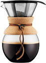 【BODUM】 ボダム POUR OVER プアオーバー ドリップコーヒーメーカー (ステンレスフィルター付き) 1L コルク 【正規品】 11571-109G...