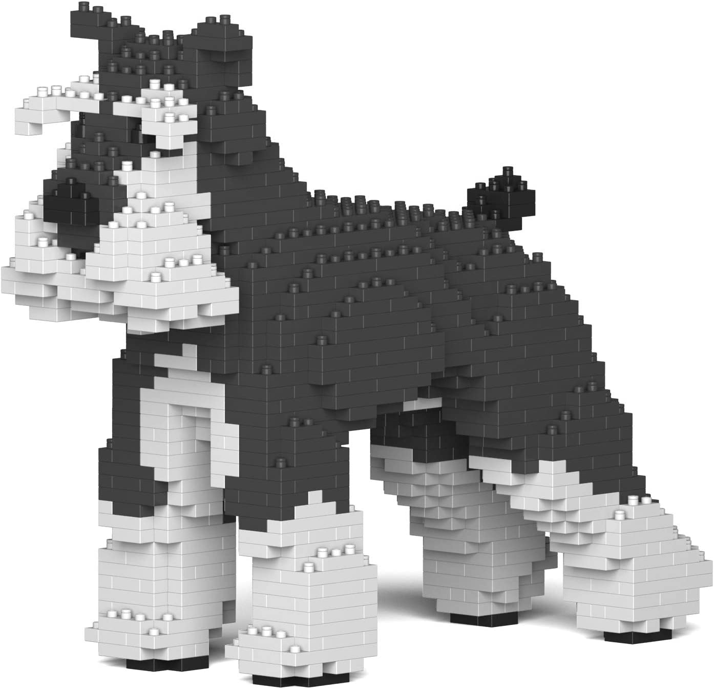 【JEKCA】 ジェッカ ブロック （スタンダードシュナウザー 01S-M01） 立体パズル 組立パズル 大人向け ブロック玩具 ペット 置き物 動物 インテリア