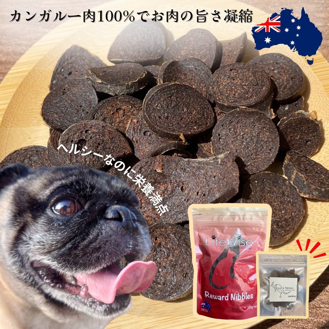 Rakuten - 犬のおやつ 猫のおやつ　おやつ　カンガルーチップス リワードニブルズ 200g 50g カンガルー　トリーツ トレーニング ご褒美 ヘルシー ジャーキーチップス カンガルー肉 オーストラリア オーストラリア産 高品質 アレルギー 腸内環境 おすすめ 食いつき 人気