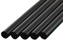 【5/5★5,0のつく日★ポイントアップ中】シバセ工業 604わらおストロー タピオカ用 ストレート 口径10mm×21cm 包装なし 200本入 黒 日本製