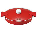 【ポイント最大47倍★お買い物マラソン】ベストコ(Bestco) パスタ鍋 レッド 3.0L イタリアーノ 湯切り IH対応 ND-8179
