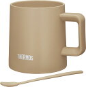 【P最大22倍★超ポイントバック祭】サーモス 真空断熱マグカップ 350ml カフェラテ 食洗機対応 内面セ ラミック加工で汚れがつきにくい コーヒーカップ マドラー付き JDZ-350 CL