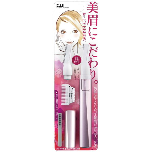 貝印 KQ1802 クシ付きマユトリマー(女性用) 1個 (x 1) 貝印 KQ1802 クシ付きマユトリマー(女性用) 1個 (x 1)