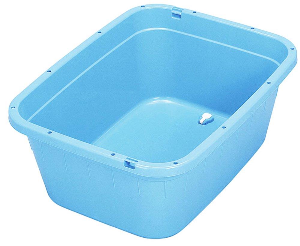 【7/5★5と0の日★お買い物マラソン】新輝合成 トンボ 角型 タライ ジャンボ 水抜き栓付き ホース穴付き 120型 120リットル ブルー 幅86.0cm×奥行66.0cm×高さ34.0cm 日本製のサムネイル