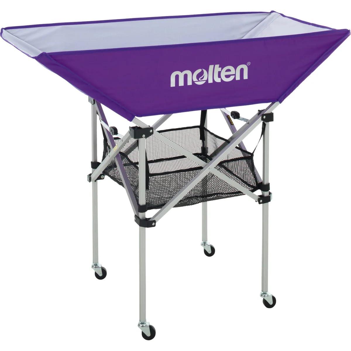 【5と0の日★お買い物マラソン★エントリー要】モルテン(molten) ボールカゴ 折りたたみ式平型ボールカゴ 背高 パープル BK0033-V