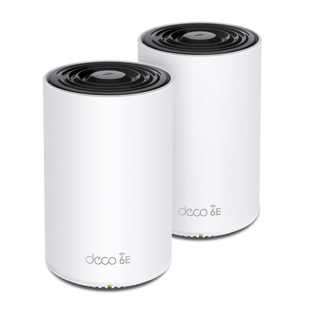 TP-Link WiFi 6E ルーター tri band メッシュWi-Fiシステム 中継 スマートテ レ ビ 対応 無線LAN スマートホーム AXE5400 (2402 + 2402 + 574Mbps) Deco XE75/A 2ユニット