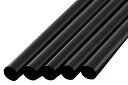 【5/5★5,0のつく日★ポイントアップ中】シバセ工業 577わらおストロー シェイク用 ストレート 口径8mm×21cm 包装なし 300本入 黒 日本製
