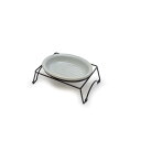 TAMAKI ペット用食器 アペティ 猫用オーバル シングルセット グレー 直径19.5×奥行12.8×高さ7cm 200ml 電子レンジ・食洗器対応 T-922118(4)