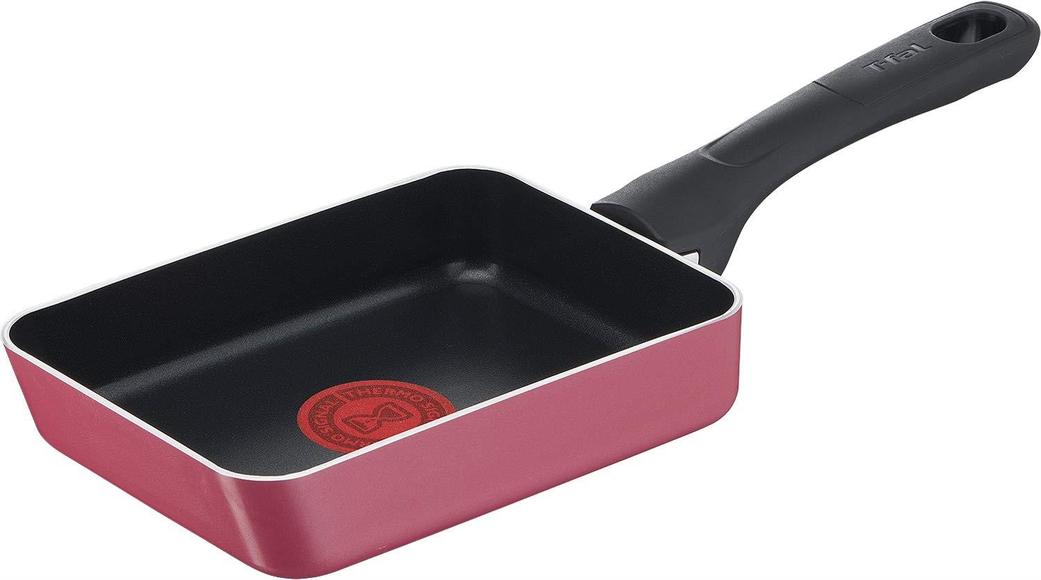 ティファール 玉子焼き器 12×18cm ガス火専用 PFOAなどの有害物質不使用 こびりつきにくさ長持ち クランベリーレッド エッグロースター レッド B55918