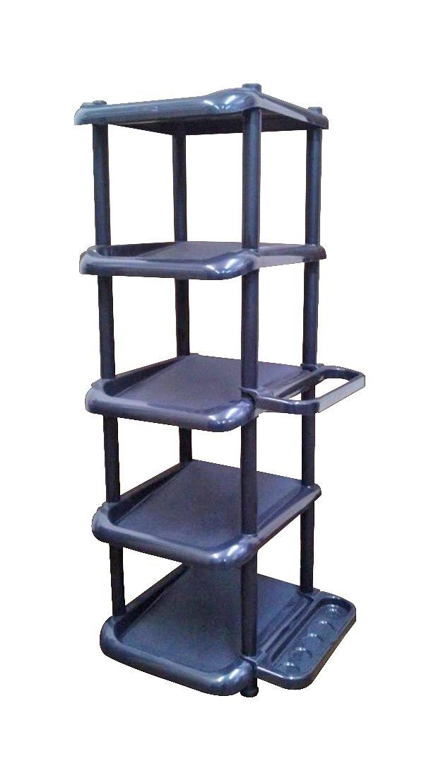 【スーパーSALE中★ポイント最大47倍】ライクイット (like-it) 靴収納 シューズラック 5段 約幅35.5x奥31x高87cm ブラック 日本製 ショートブーツ収納 省スペース 洗える 拭ける お手入れ楽 軽い