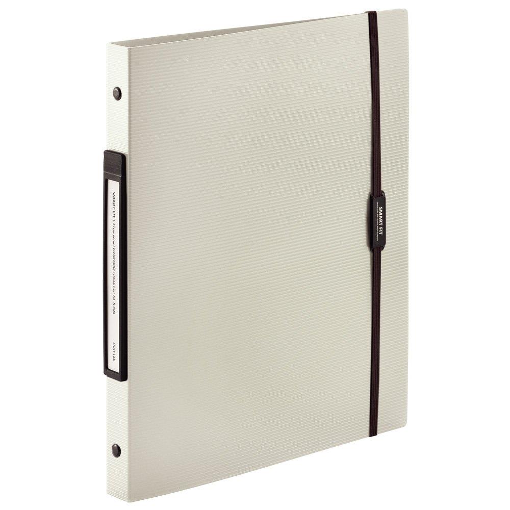 リヒトラブ ファイル クリヤーブック A4 30穴 交換式 2タイプポケット ベージュ N7520-16