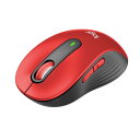 ロジクール Signature M650MRD ワイヤレスマウス 静音 レギュラー レッド ワイヤレス マウス 無線 Bluetooth Logi Bolt U...