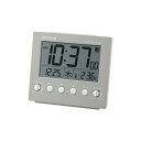 【お買い物マラソン+当店ポイント5倍】リズム(RHYTHM) 目覚まし時 計 電波時 計 デジタル 電子音 ダブル アラーム (スヌーズ 付) 温度計 ライト カレンダー グレー 9.1×10×4.5cm フィットウェーブ D236 8RZ236SR08