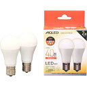 【節電対策】 アイリスオーヤマ(IRIS OHYAMA) LED電球 E17 広配光 40W 形相当 電球色 2個セット LDA4L-G-E17-4T6-E2P
