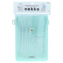 サンスター文具 ペンケース フラット nekko ミ ン トグリーンティ S1427482