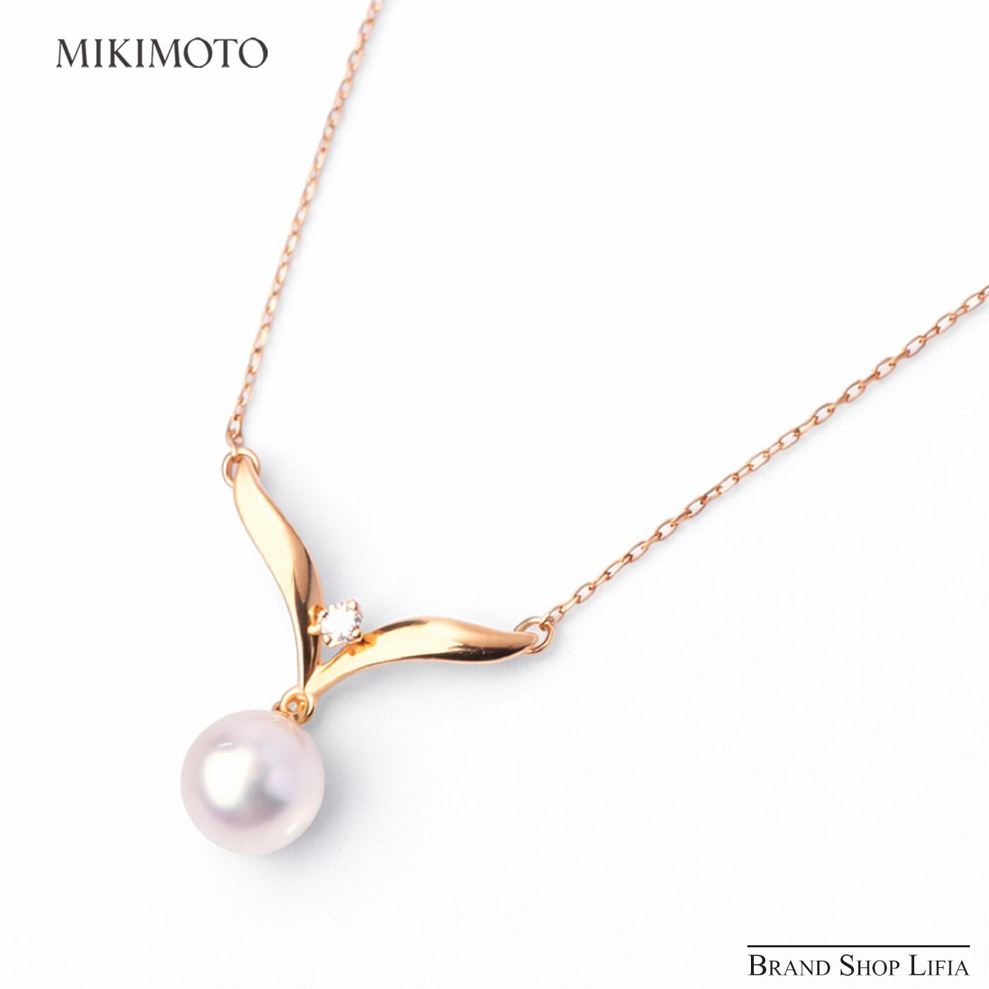 Rakuten - ミキモト MIKIMOTO ペンダント ネックレス 7.0mm アコヤ真珠 一粒 パール イエローゴールド K18 ダイヤモンド 41.5 cm ホワイト系 冠婚葬祭 ジュエリー レディース 中古 新品同様
