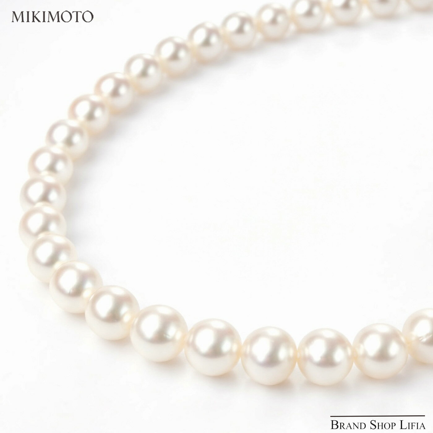 Rakuten - ミキモト MIKIMOTO ネックレス アコヤパール 7.0〜7.4mm シルバー留め具 SV ホワイト系 38cm パールネックレス 本真珠 シンプル ジュエリー レディース 冠婚葬祭 中古 美品