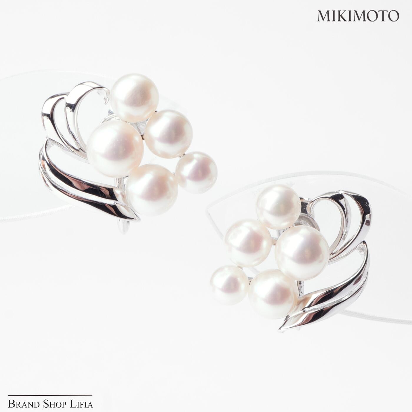 珍珠 - ミキモト MIKIMOTO イヤリング 本真珠 4.3~5.7mm パールイヤリング シルバー SV ホワイト系 耳飾り 両耳用 レディース 冠婚葬祭 中古 未使用品