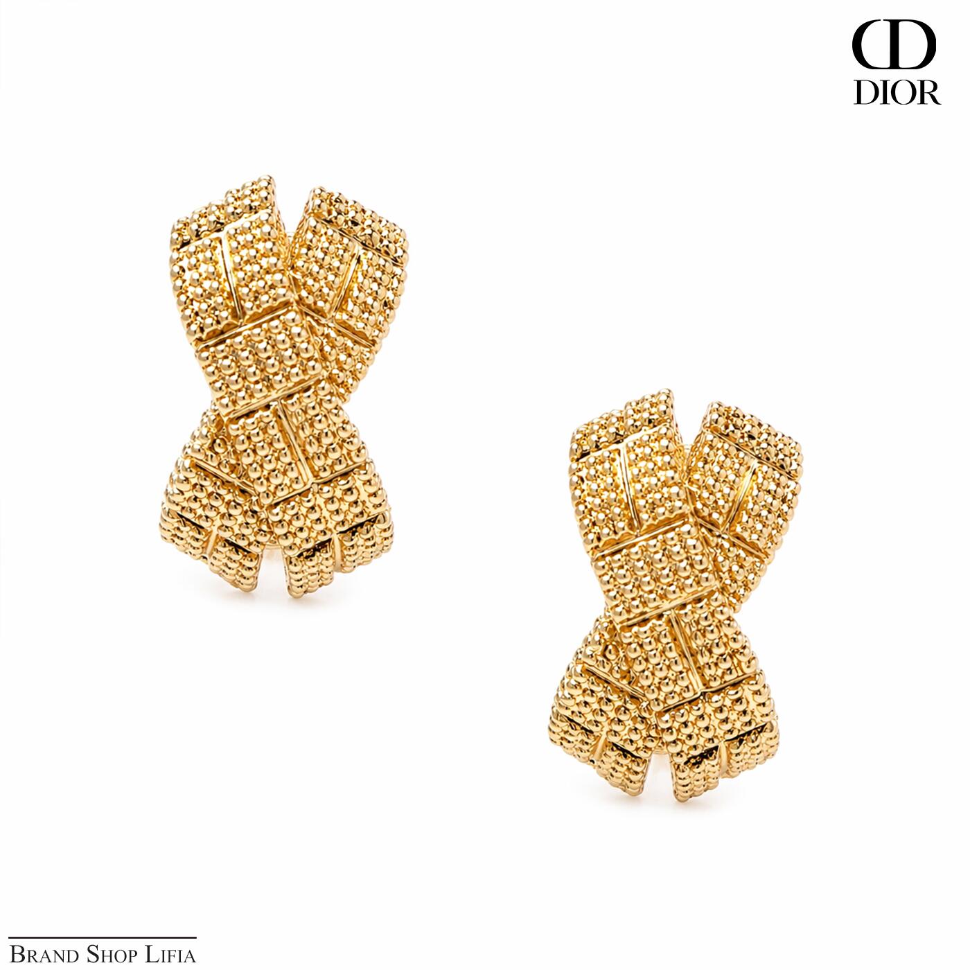 クリスチャンディオール Christian Dior イヤリング Xモチーフ クロス ゴールド GP ヴィンテージ 耳飾り 両耳用 ブランド アクセサリー レディース 中古 美品