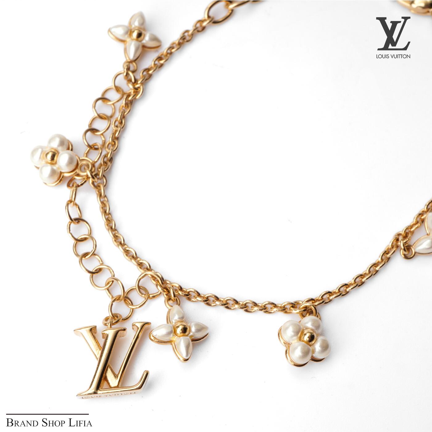 Rakuten - ルイ ヴィトン LOUIS VUITTON ブレスレット LV フローラグラム モノグラム GP ゴールド ブランド 本物 アクセサリー レディース デイリー使い ギフト M0940A 中古 新品同様