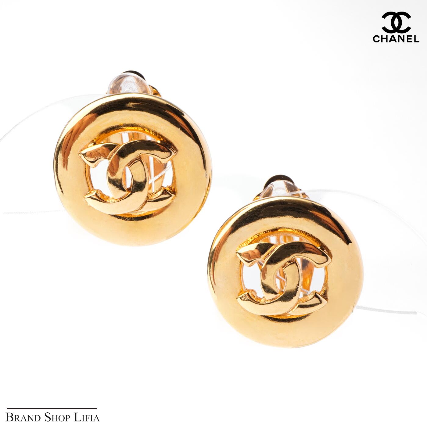 Gold - シャネル CHANEL ココマーク イヤリング GP メタル ゴールド ヴィンテージ ブランド アクセサリー 耳飾り 両耳用 レディース 中古 美品